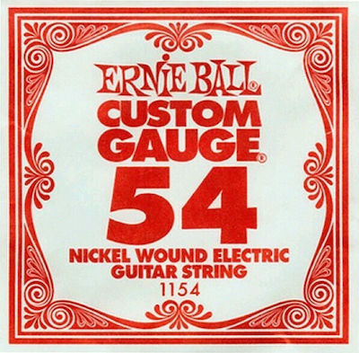 Ernie Ball Einzelne Nickel gewickelt Saiten 6Stück für E-Gitarre Custom Gauge .054"