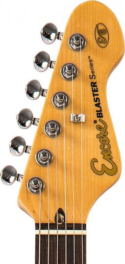 Encore E6 Elektrische Gitarre Stratocaster mit SSS Tonabnehmerkonfiguration Sunburst