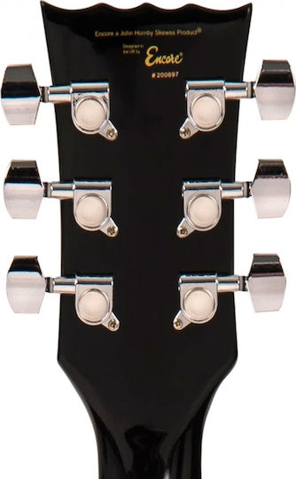 Encore E99 Electric Guitar for Left-handed Single cut with HH Pickup Configuration Black