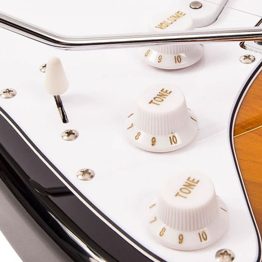 Vintage V6 ReIssued Electric Guitar for Left-handed Stratocaster with SSS Pickup Configuration Sunset Sunburst
