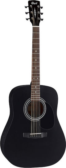 Cort Akustisch Gitarre AD810 Dreadnought Schwarzer Satin