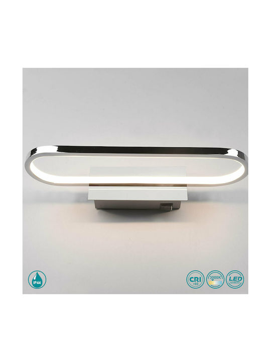 Trio Lighting Gianni Modern Lamp Bathroom with Integrated LED and Warm White Light Silver 40x14.8x14.8cm