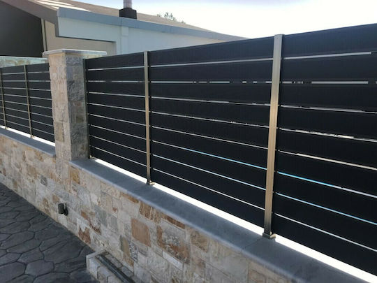 Newplan Deck Περίφραξης Κήπου Γκρι από WPC 360x11x2εκ. Γκρι