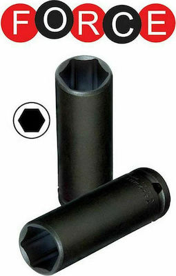 Force Socket Pneumatic Hex Long with Square Drive 1/2" Diameter 30mm