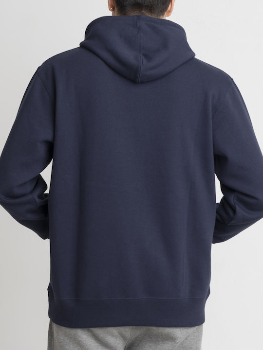 Russell Athletic Men's Sweatshirt with Hood and Pockets Navy