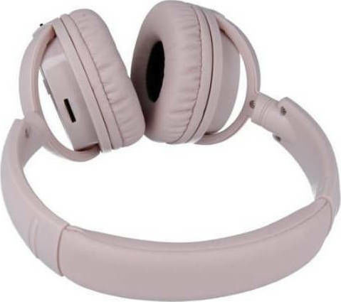 Swissten Trix Ασύρματα / Ενσύρματα Over Ear Ακουστικά με Ραδιόφωνο με 8 ώρες Λειτουργίας Ροζ