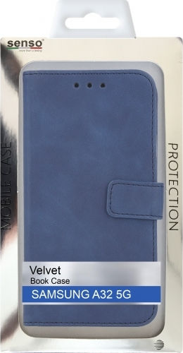 Senso Velvet Book Δερματίνης Μπλε (Galaxy A32 5G)