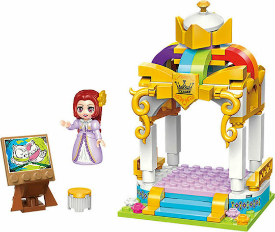 Qman Qman Building Blocks Coloured Glaze Pavilion for 6 Plus Years 113 Pieces