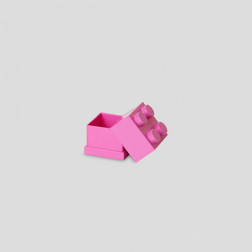 Room Copenhagen Lego Mini Box 4 Πλαστικό Παιδικό Δοχείο Φαγητού Ροζ 4.6 x 4.6 x 4.3εκ.