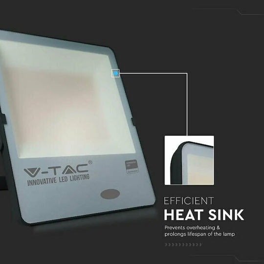 V-TAC Proiector LED Etanș 200W Alb Cald 3000K cu Fotocelul IP65