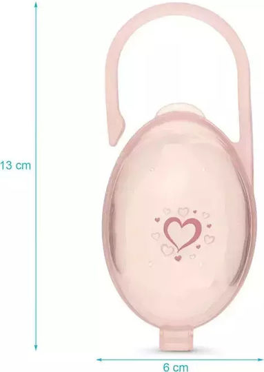 Kiokids Калъф за биберон Heart от Пластмаса Розов