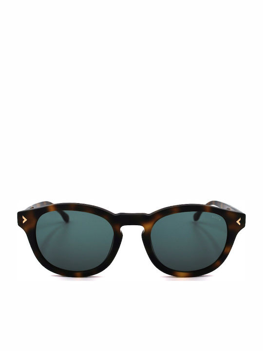 Lozza Unisex Sunglasses with Brown Tartaruga Plastic Frame and Blue Lens SL4284 09AJ