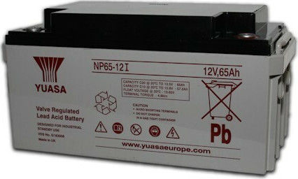 Yuasa NP65-12 Μπαταρία UPS με Χωρητικότητα 65Ah και Τάση 12V 1τμχ