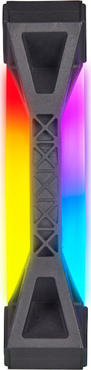 Corsair iCUE QL120 RGB Корпусен вентилатор с връзка 4-изводна ШИМ 1бр Черен