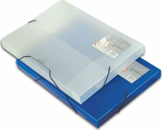 Typotrust Plastic File Box with Rubber Band Transparent 10 Pieces