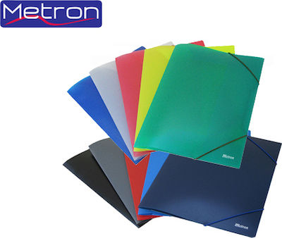 Metron Plastic File Box with Rubber Band 25x3x35cm