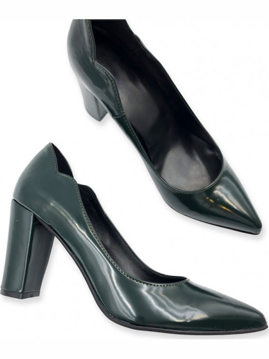 Pumps with design - Green Eco-Leather