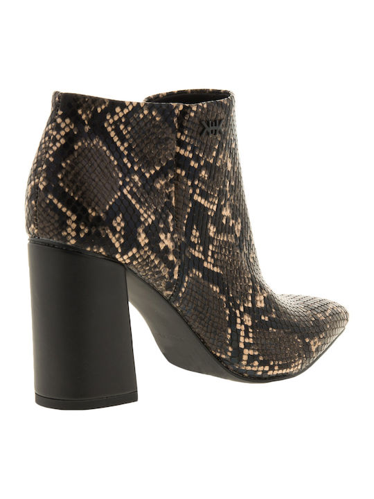 Zain Ghete Dama Din Piele Ankle Boots Coffee