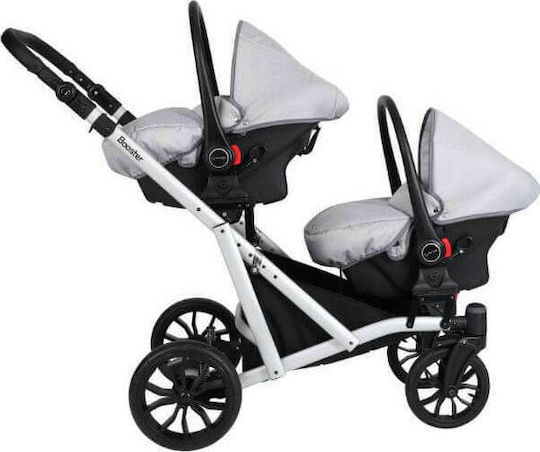 Kunert Booster 2 in 1 Adjustable Double Stroller Suitable for Newborn Dark Grey