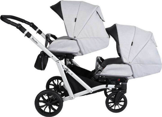 Kunert Booster 2 in 1 Adjustable Double Stroller Suitable for Newborn Dark Grey