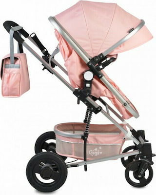 Moni Gigi 2 in 1 Baby Stroller Suitable for Newborn Pink 12.5kg