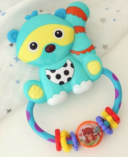 Kiokids Raccoon Teether Rattle for Teething from Plastic for 3 Months+
