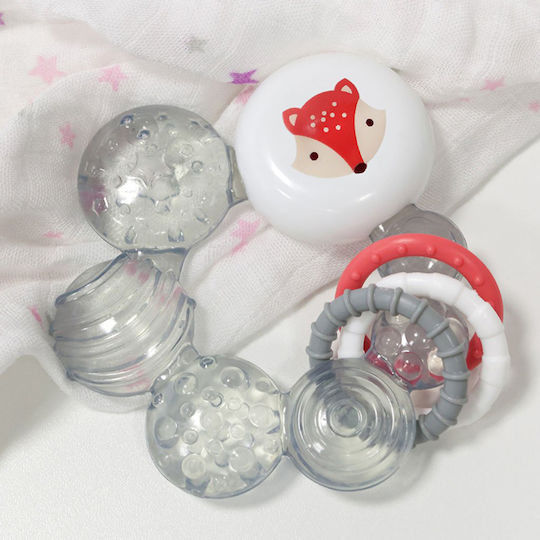 Kiokids Fox Teether Ring for Teething with Water made of Silicone for 3 months+
