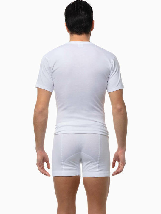 Мъжки Тениски С Къс Ръкав В Бял Цвят 3Pack