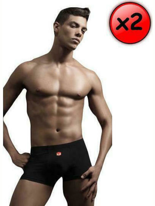 Kybbvs KB202 Herren Boxershorts Schwarz 2Packung