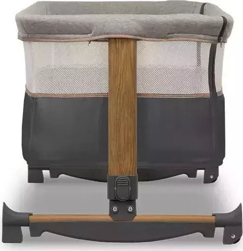 Lionelo Cradle Leonie with Mattress, Side Opening, and Wheels Gray Stone
