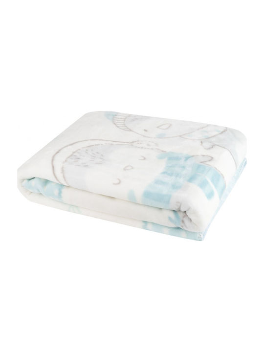 Kikka Boo Blanket Nursery Swaddling Blankets Love Pingus Velvet Blue 80x110cm