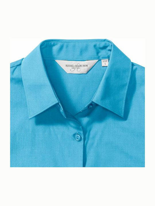 Russell Europe Women's Promotional T-Shirt Short Sleeve in Turquoise Color