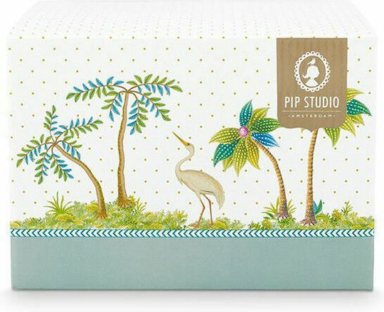 PiP Studio S/2 Jolie Flowers Μικρή Κούπα από Πορσελάνη Μπλε 145ml 2τμχ