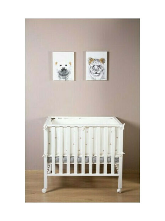 Childhome Kids Canvas Wall Painting Bear Gold 30x40cm