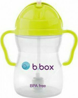 B.Box Sippy Toddler Plastic Cup with Handles and Straw 240ml for 6m+ Yellow