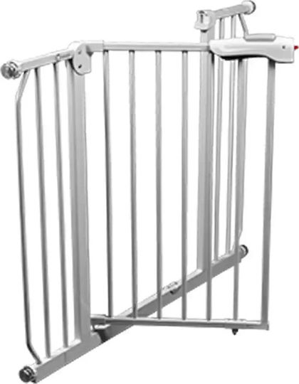 Lionelo Truus Slim Foldable Security Door Simple Placement made of Metal in Gray Color 105x78cm 1pcs
