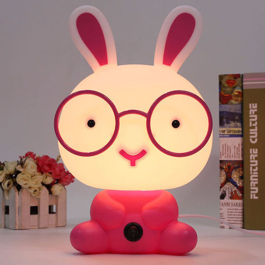 Lucas Lampă decorativă pentru copii Iepuraș Roz 19x15x32εκ.