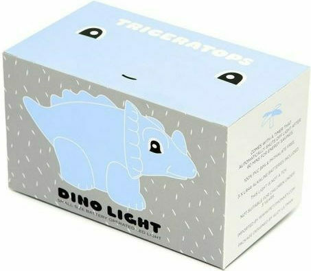 Petit Monkey Kinder Dekorative Lampe Dino Blau 12x8cm