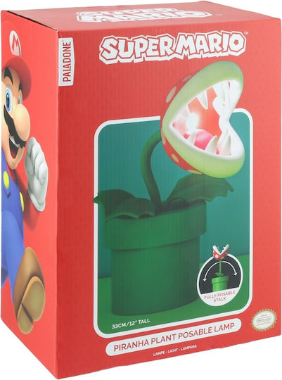 Paladone Παιδικό Διακοσμητικό Φωτιστικό Super Mario Bros Piranha Plant Icon Πράσινο 33εκ.