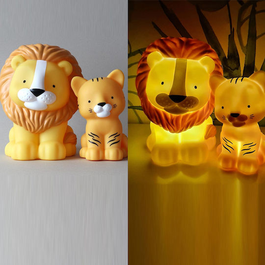 A Little Lovely Company Nursery Night Light LED Lion Battery Yellow