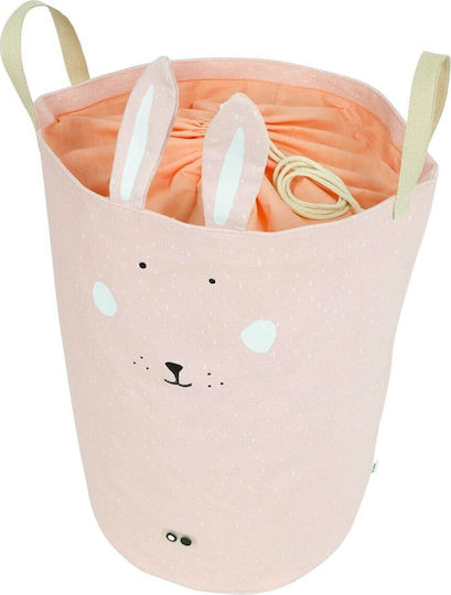 Trixie Kinder Wäschekorb aus Stoff Mrs. Rabbit Rosa 40x40x60cm 1Stück