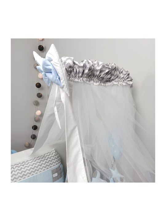 Baby Star Tulle Baby Crib Mosquito Net 520x180cm Light Blue