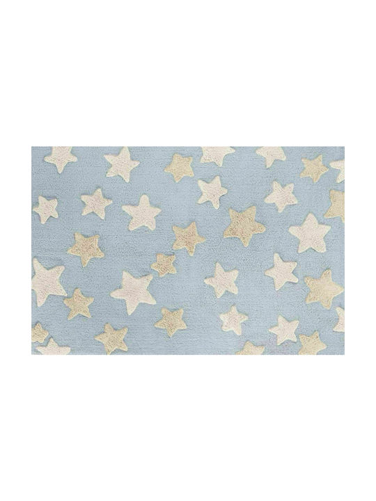 Guy Laroche Kids Cotton Rug Night Sky Stars 100x150cm Light Blue