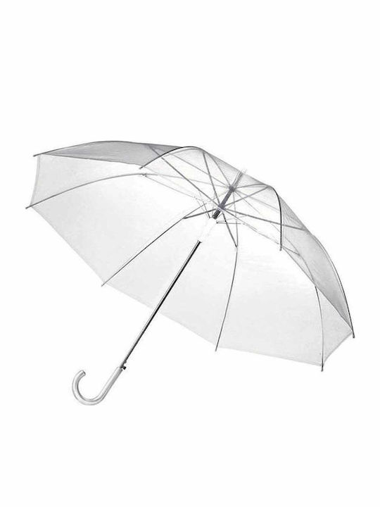 Trend Haus Αυτόματη Ομπρέλα Βροχής με Μπαστούνι Διάφανη