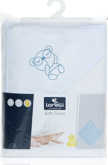 Lorelli Baby Bath Towel Bathrobe Hooded Blue 80x80cm