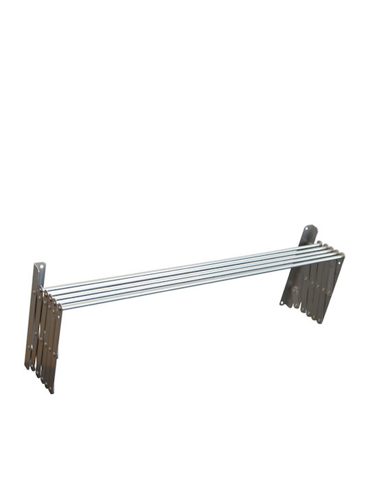 Uscător de Rufe Pliabil de Perete pentru Balcon din Aluminiu cu Lungime de Uscare 6 m