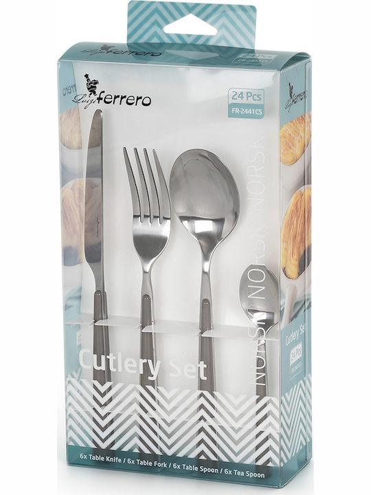 Luigi Ferrero FR-2441CS Set de Tacâmuri Inoxidabil Maro 24buc