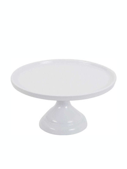 A Little Lovely Company White Plastic Pedestal Cake Stand 23.5x23.5x12cm