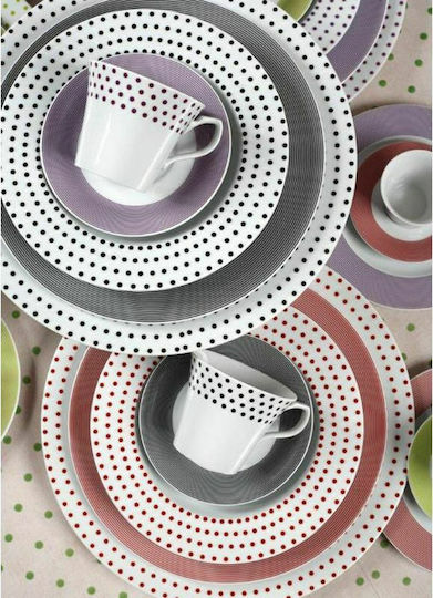 Cryspo Trio Matrix Geschirrset aus Porzellan Pink 15.301.40 20Stück