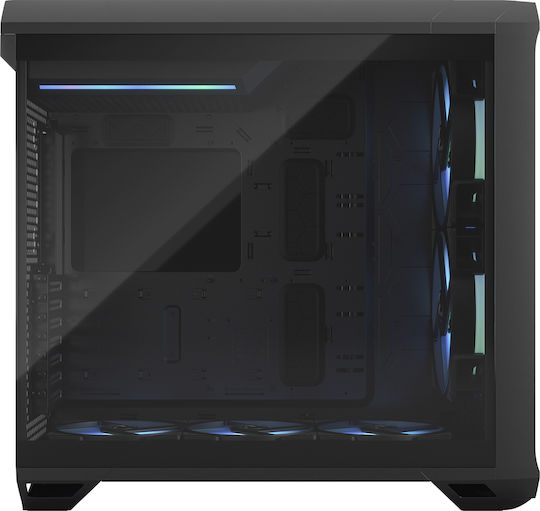 Fractal Design Torrent RGB TG Light Tint Геймърско бюро Midi Tower Компютърна кутия със страничен прозорец Черен
